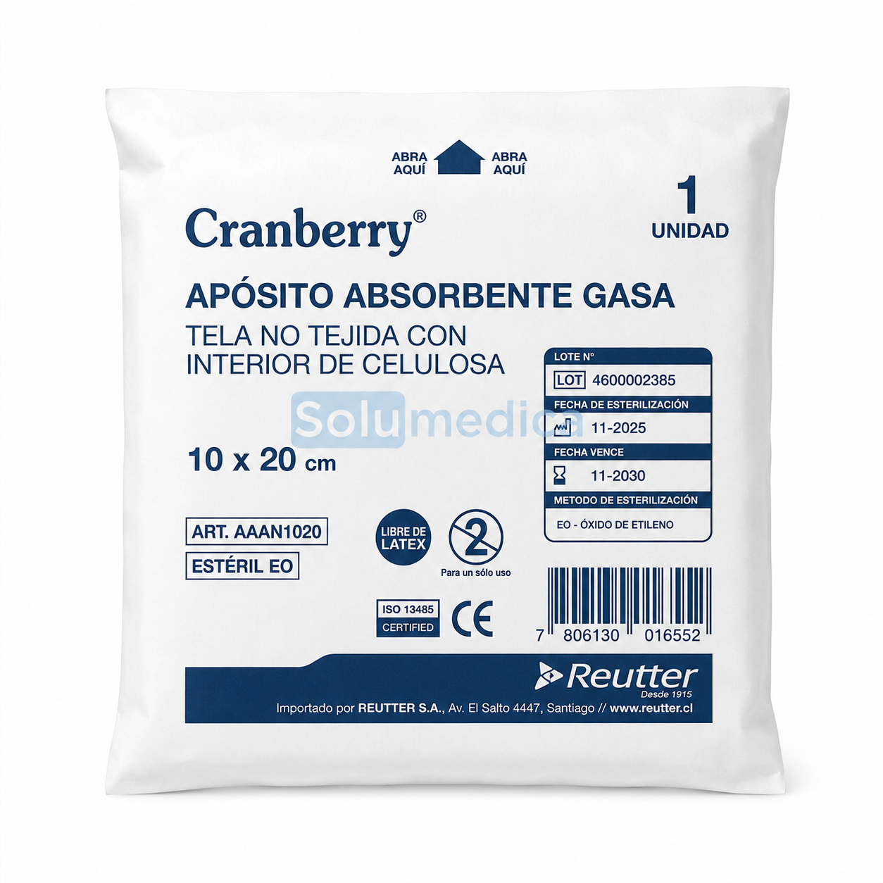 Apósito Absorbente de Gasa Estéril 10 × 20 cm Cranberry