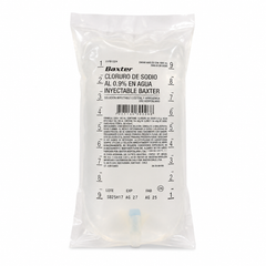 Suero Fisiológico Baxter 0,9% 1000ml - Cloruro de Sodio NaCl (Viaflex)