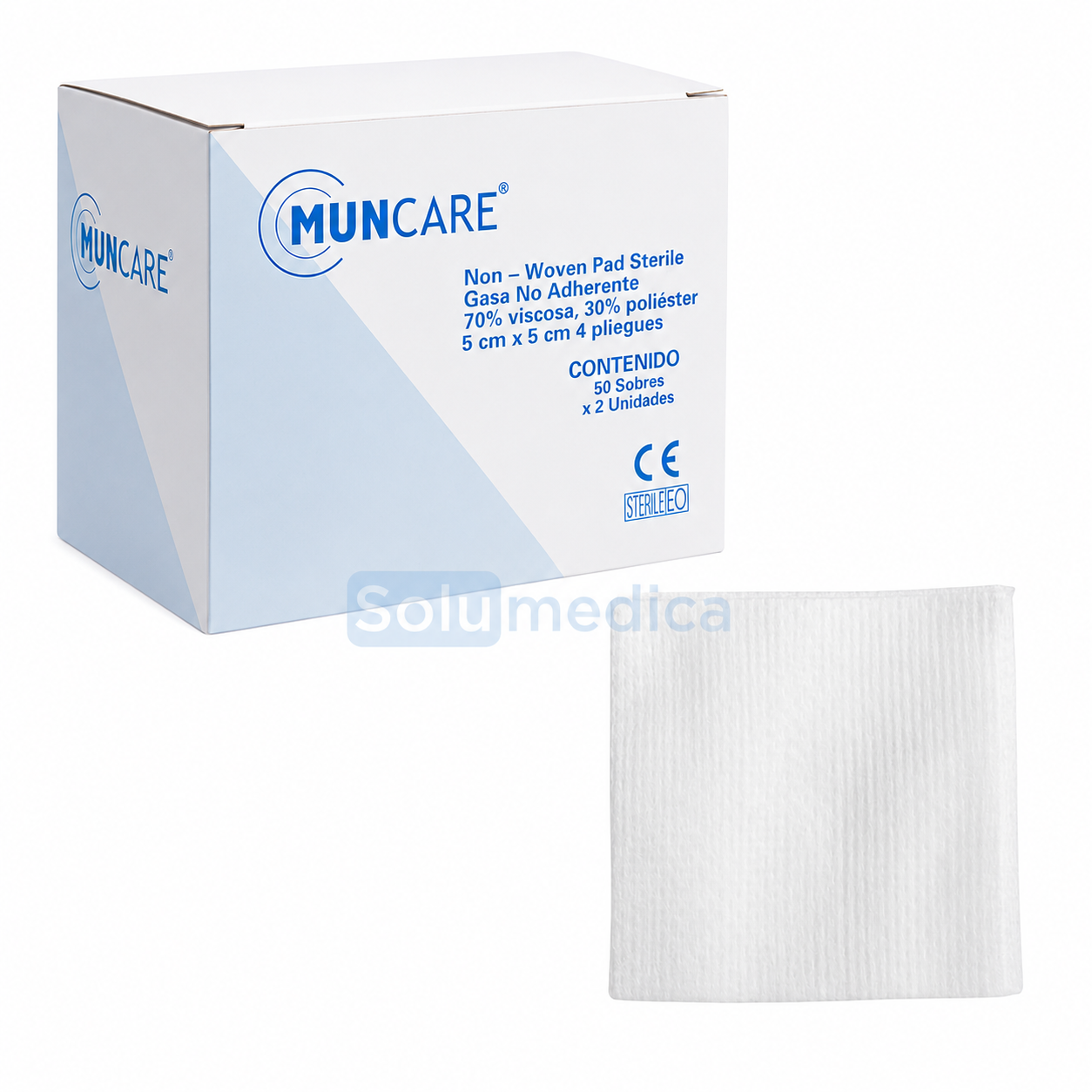 Gasa No Tejida Estéril 5x5cm — Caja 50 sobres x 2 unidades