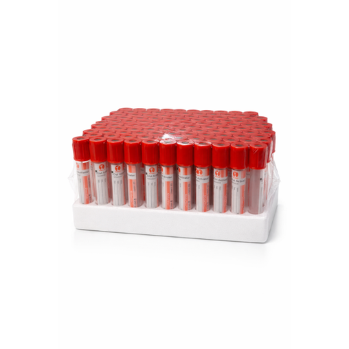 Tubo al vacío tapa roja 4ml clot activator 100 unidades para laboratorio clínico