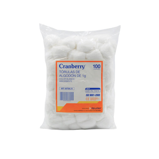 Tórula de Algodón 1,0gr Bolsa x 100u