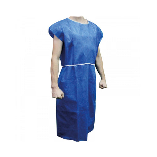 Bata paciente desechable azul sin manga grado médico